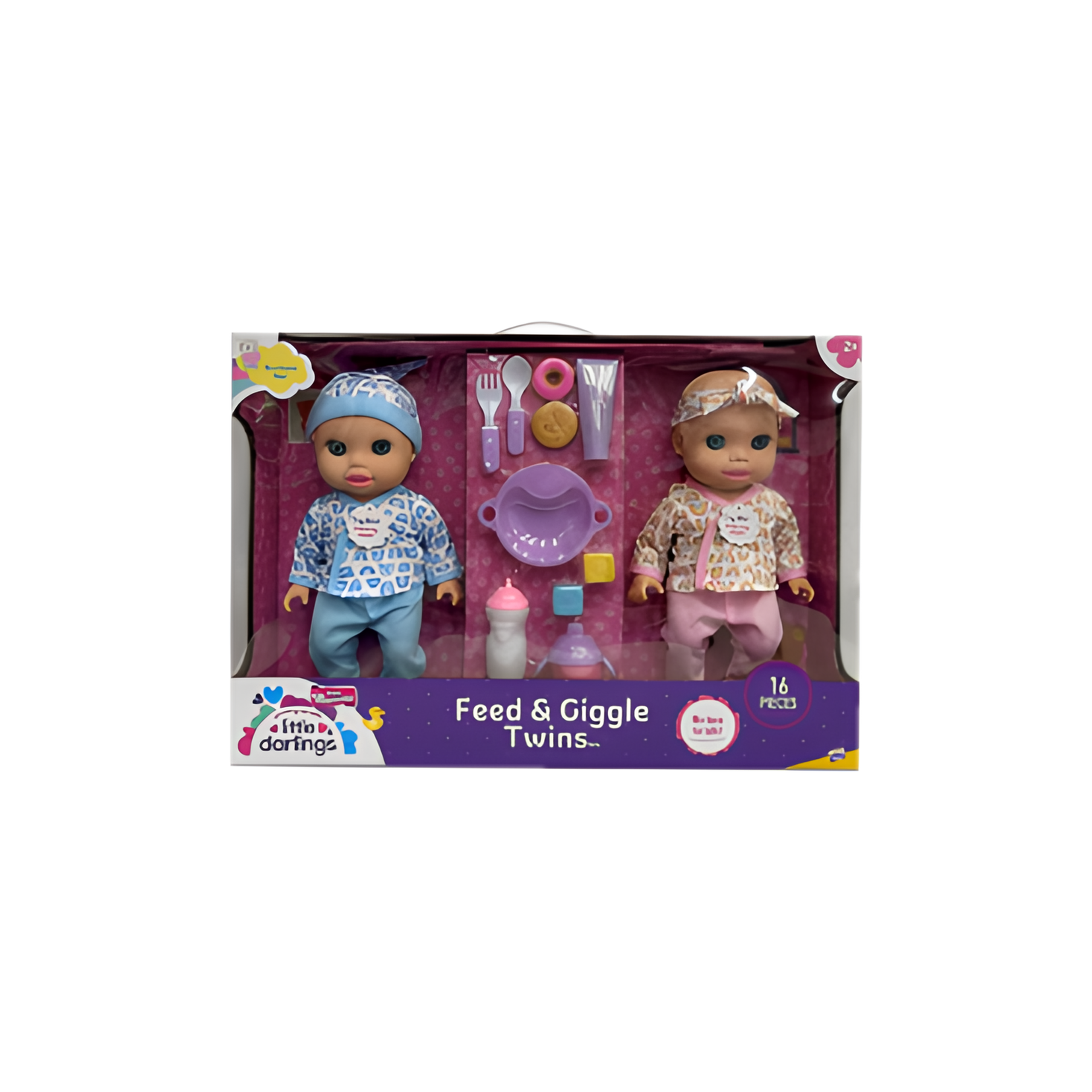 Baby Maziuna Feed & Giggle Twins 12inch BM4284
