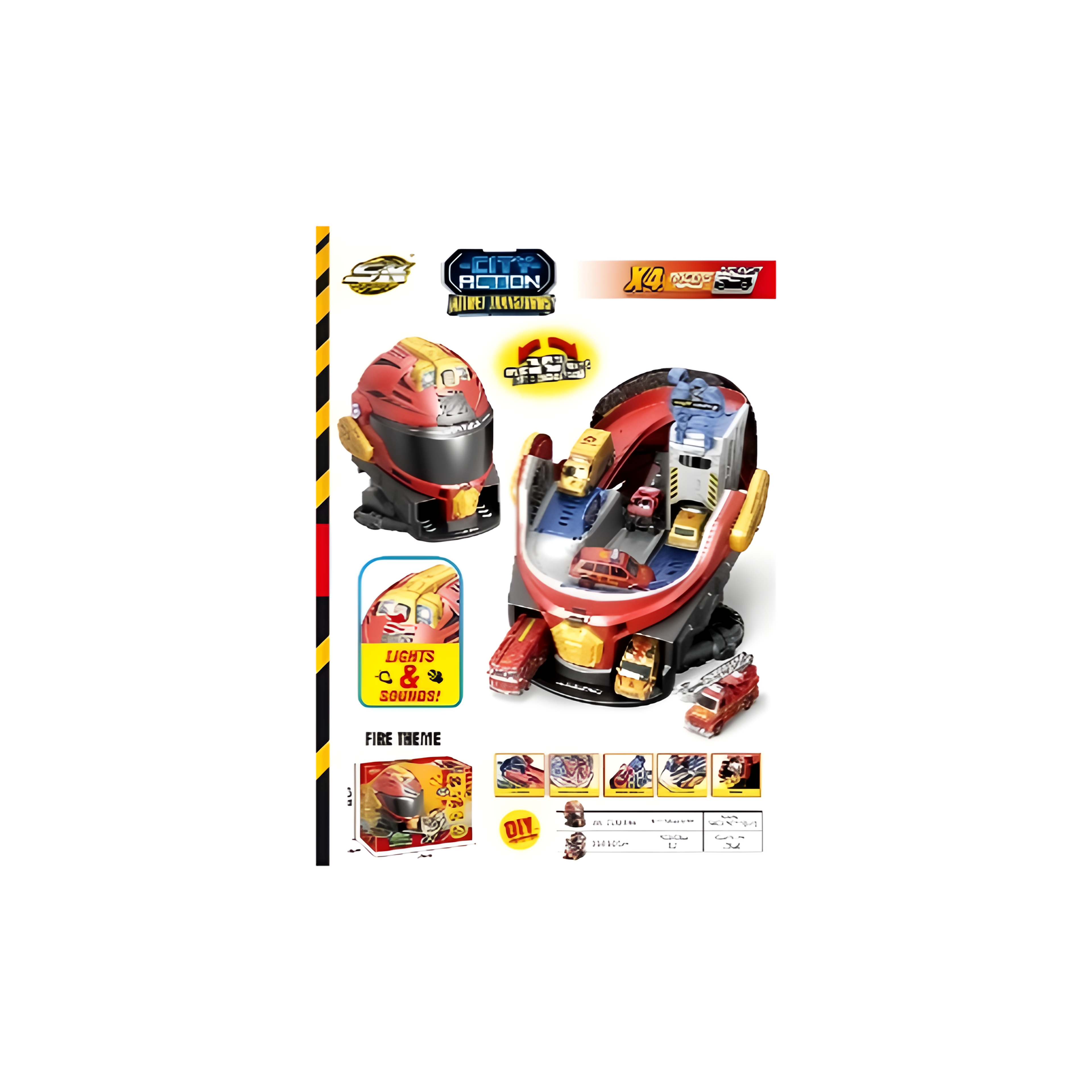 موقف سيارات تخزين متحول خوذة (أحمر) SK-639XB