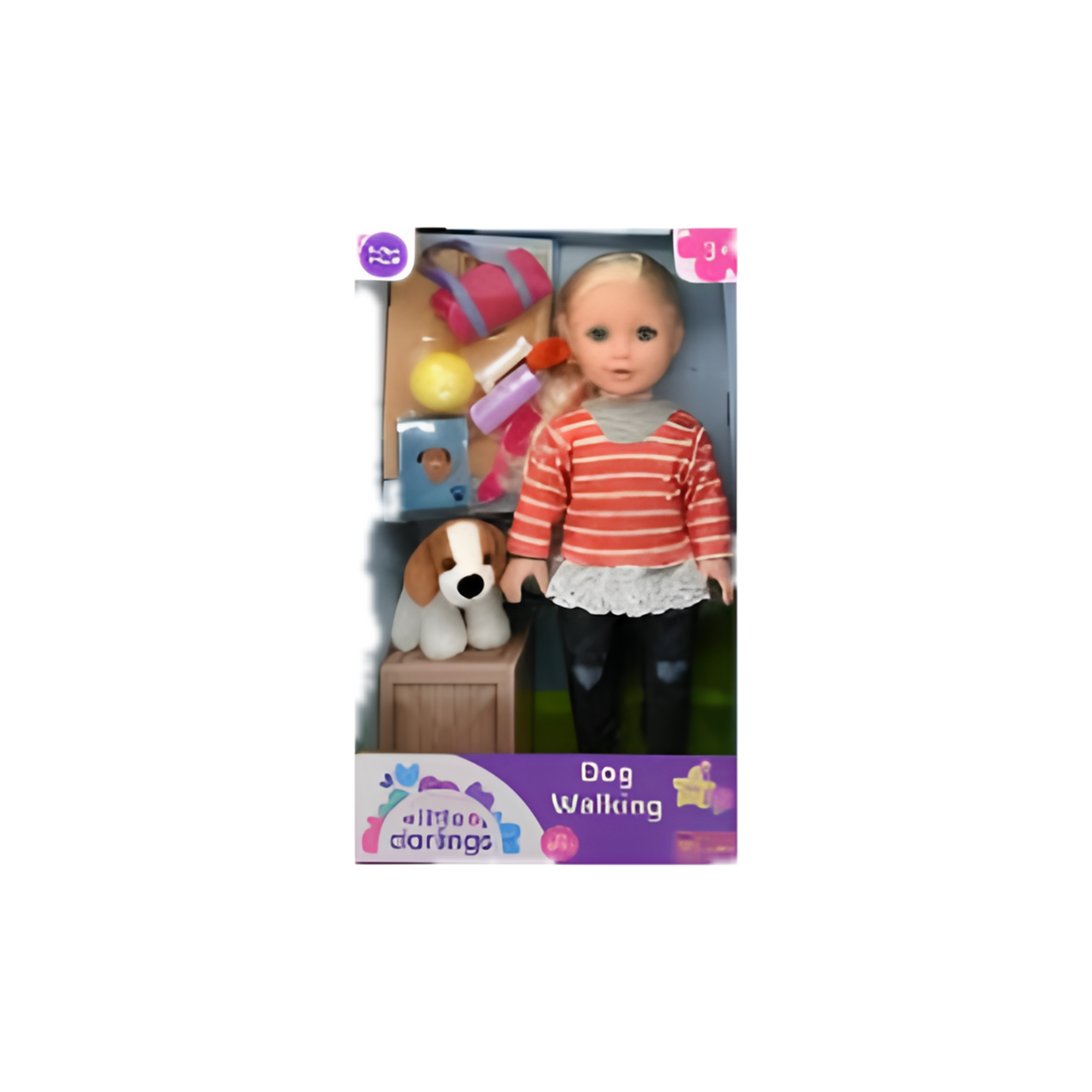 Baby Maziuna Style Girls Dog Walker 18inch BM8066